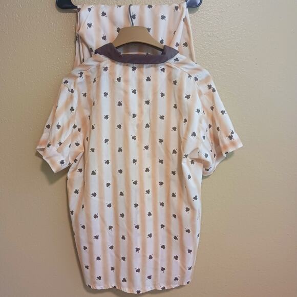 Vintage M 60s-70s KMart men's pajamas pjs rockabilly bowler shirt look EX cotton - Picture 5 of 5